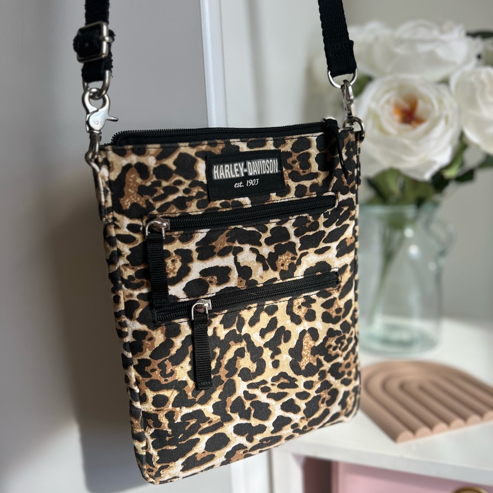 Harley Davidson Cheetah print crossbody